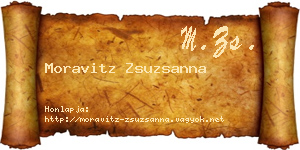 Moravitz Zsuzsanna névjegykártya